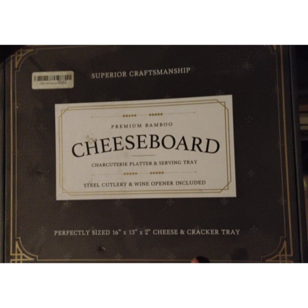 Smirly Premium Bamboo Cheeseboard Charcuterie Platter & Serving Tray